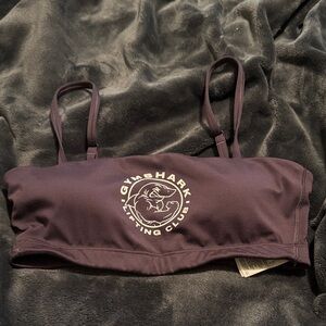 Gymshark Purple Sports Bra with White Logo